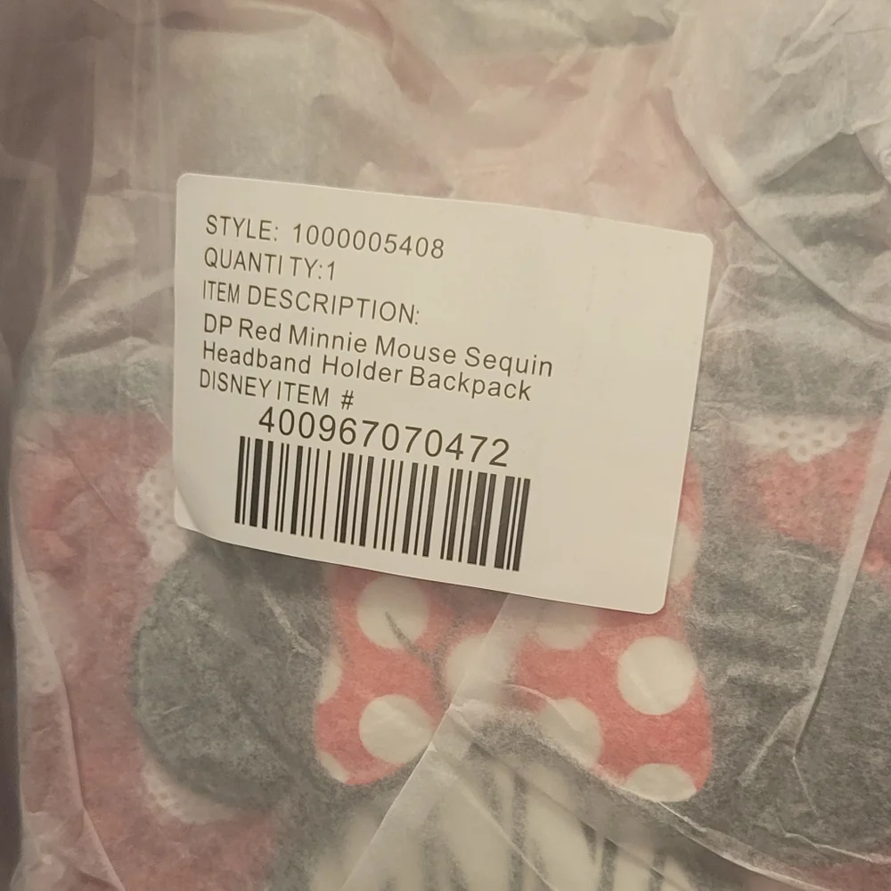 Loungefly disney Minnie Mouse sequins Polka Dot mini backpack - Picture 5 of 5